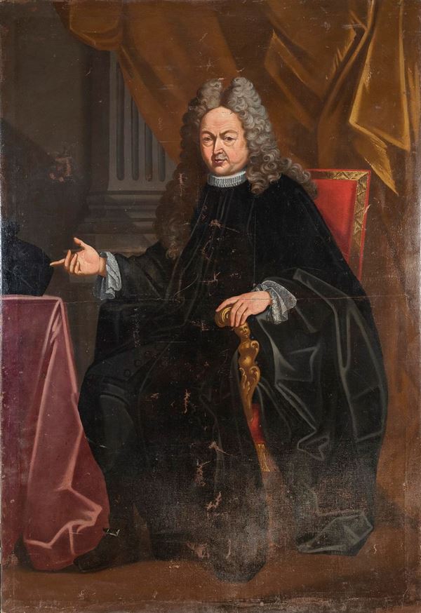 RITRATTO DI PRELATO DI PITTORE FRANCESE DEL SETTECENTO