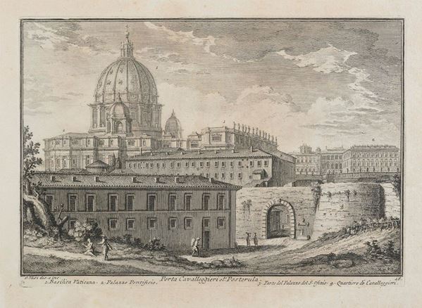 COPPIA DI INCISIONI VEDUTE DI ROMA DI GIUSEPPE VASI