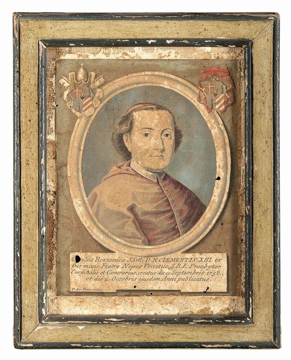 INCISIONE RITRATTO DI CAROLUS REZZONICO