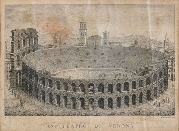 INCISIONE ANFITEATRO DI VERONA
