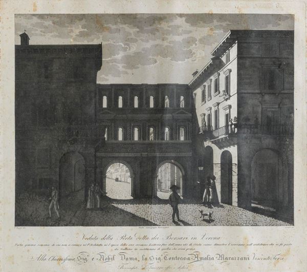 QUATTRO INCISIONI VEDUTE DI VERONA