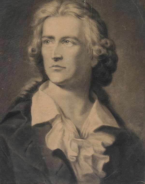 DISEGNO RITRATTO DI ARTISTA DI PITTORE FRANCESE