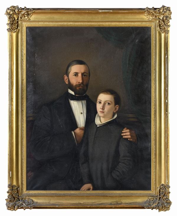 GENTILUOMO COL GIOVANE FIGLIO DI I. FUMI