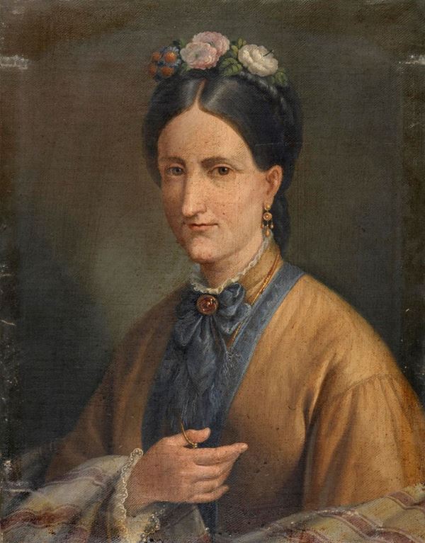DIPINTO RITRATTO DI DONNA DI SCUOLA TEDESCA