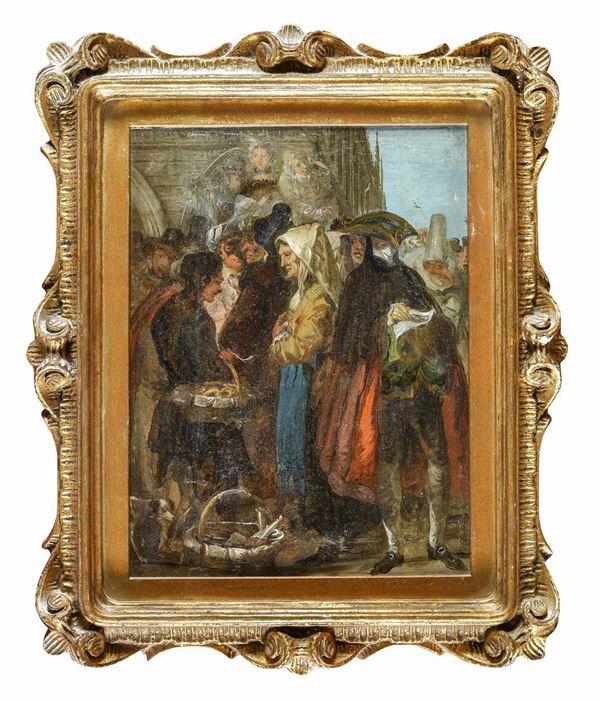 DIPINTO MASCHERATA DI PITTORE VENEZIANO