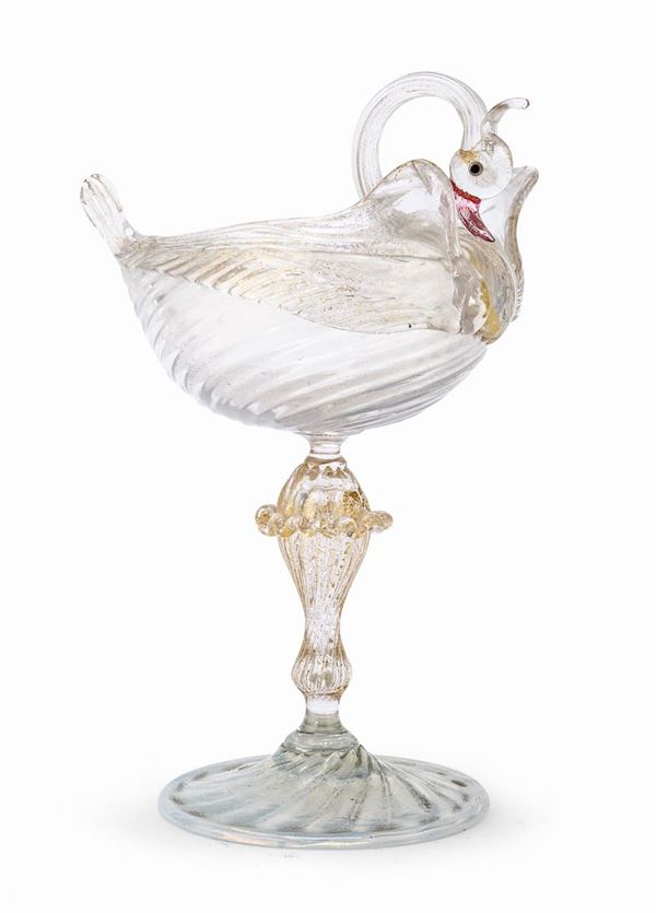 BICCHIERE IN VETRO SOFFIATO, VENEZIA