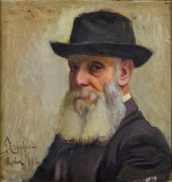 DIPINTO AUTORITRATTO F.TO G. TANFANI