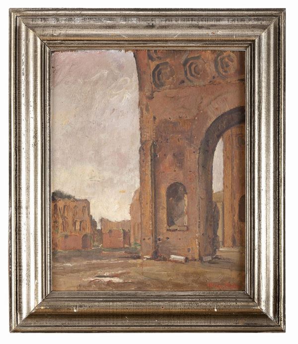 DIPINTO ARCO ROMANO DI LUIGI ZAGO