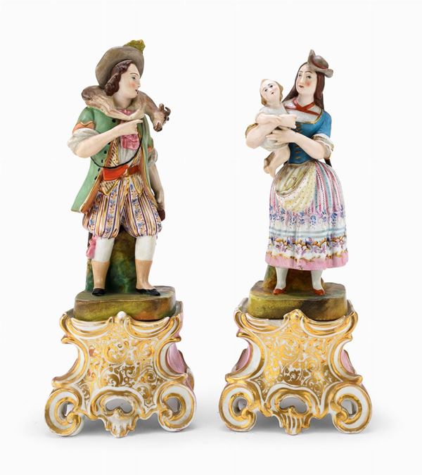 COPPIA DI SCULTURE IN PORCELLANA, FRANCIA