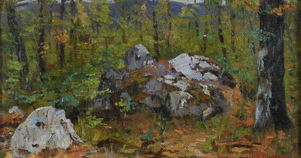 DIPINTO BOSCO DI DOMENICO GIACINTI