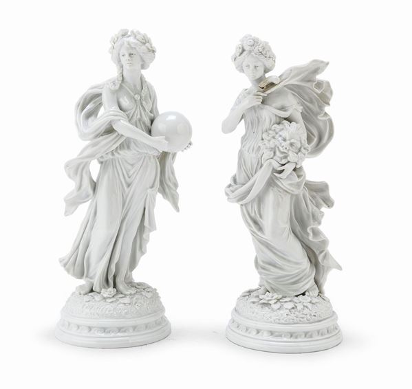 COPPIA DI FIGURINE IN PORCELLANA, GINORI