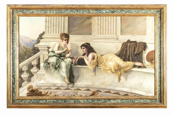 DIPINTO FANCIULLE ROMANE DA ALMA TADEMA