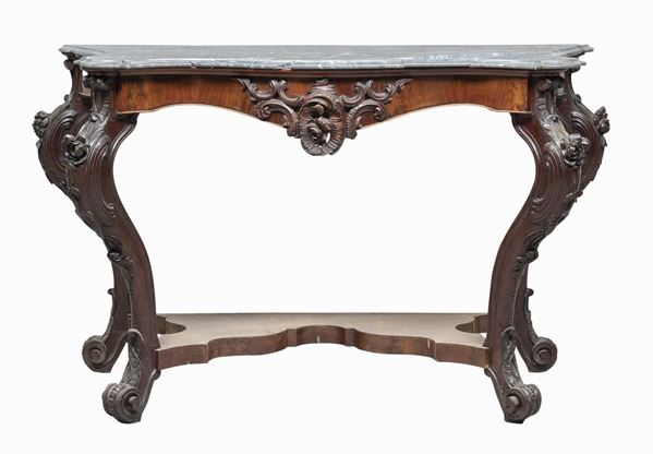 CONSOLE IN NOCE E MOGANO