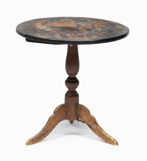 TAVOLINO IN LEGNO LACCATO A CHINOISERIES