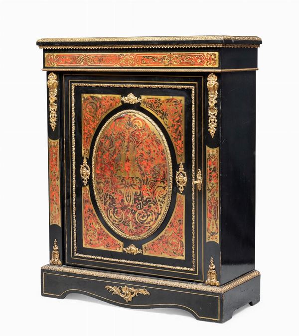 CREDENZA BOULLE IN EBANO E TARTARUGA