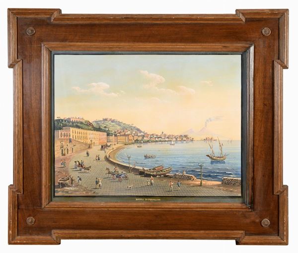 GOUACHE NAPOLI DA MERGELLINA