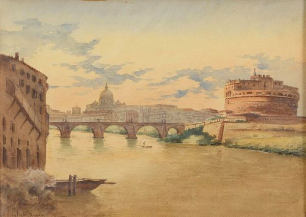 ACQUERELLO CASTEL SANT&#39;ANGELO