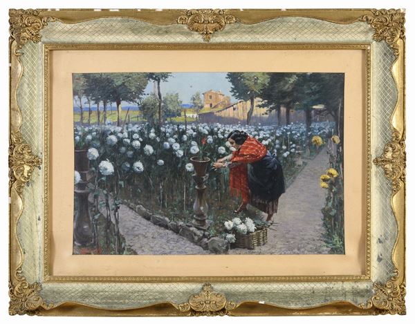 DONNA NEL CAMPO DI FIORI DI DOMENICO GIACINTI