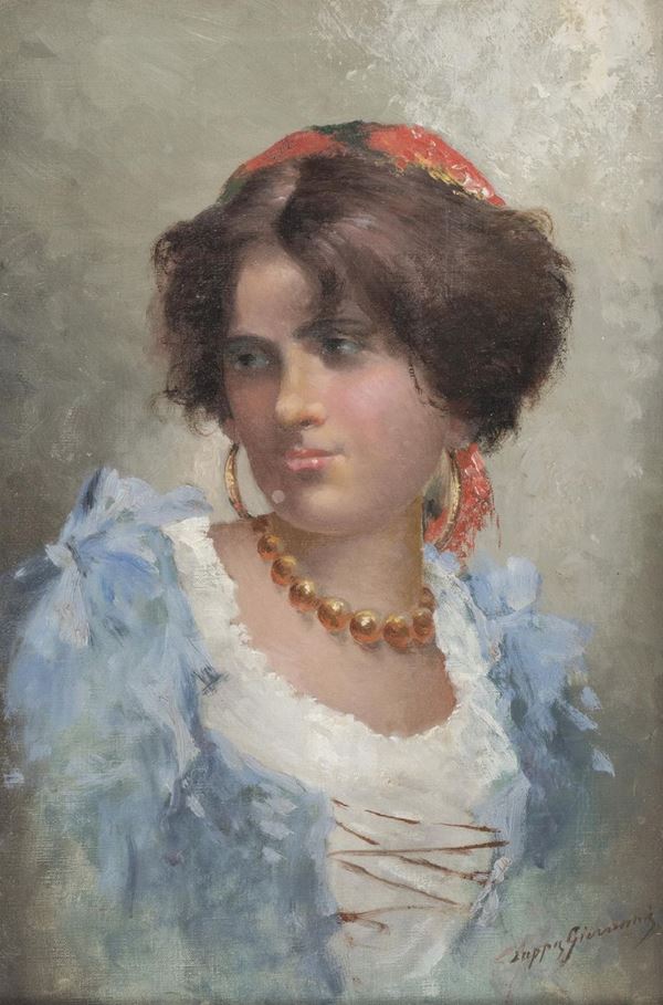DIPINTO DONNA DI SCUOLA ITALIANA