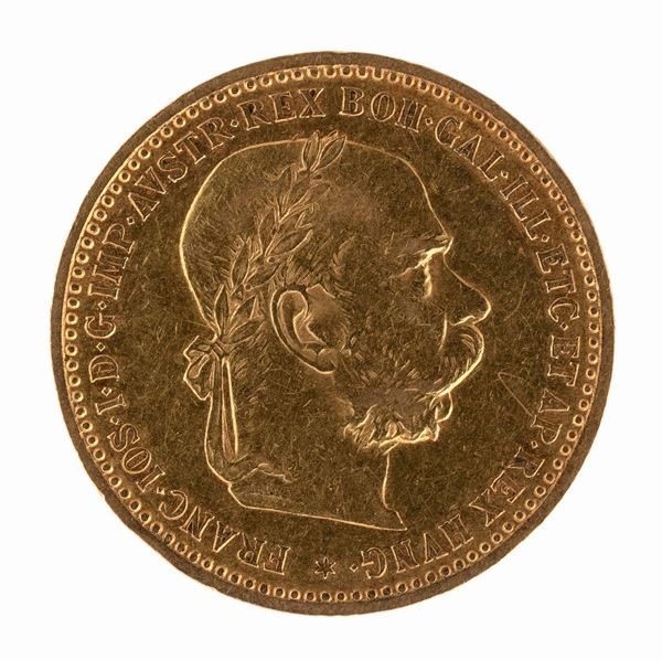 MONETA DI DIECI CORONE, AUSTRIA FRANCESCO GIUSEPPE I, 1905