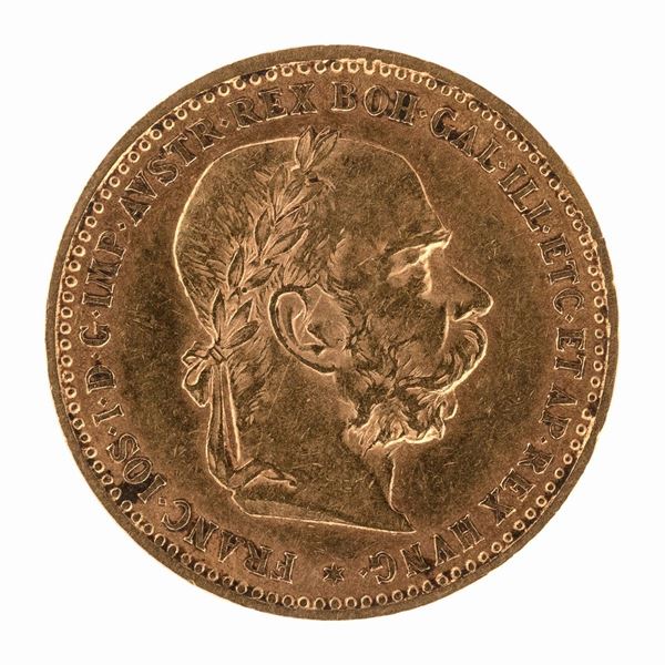 MONETA DI DIECI CORONE, AUSTRIA FRANCESCO GIUSEPPE I, 1897