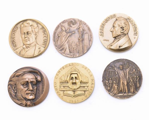 SEI MEDAGLIE COMMEMORATIVE