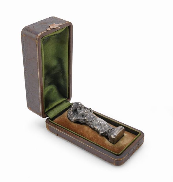 SIGILLO IN BRONZO ARGENTATO, LIBERTY