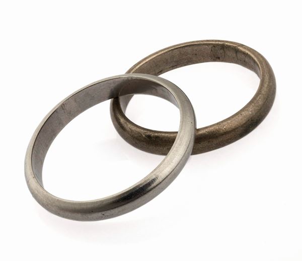 DUE FEDINE IN ARGENTO