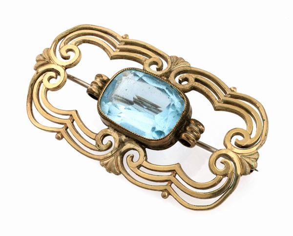 SPILLA CON PIETRA DURA AZZURRA