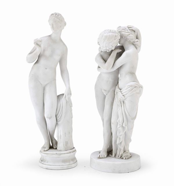 COPPIA DI SCULTURE IN BISCUIT