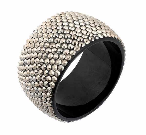 BRACCIALE RIGIDO IN RESINA E STRASS