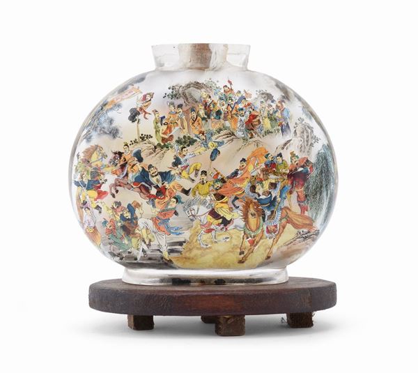 GRANDE SNUFF BOTTLE IN VETRO, CINA
