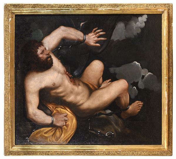 DIPINTO PROMETEO INCATENATO DI PARIS BORDON