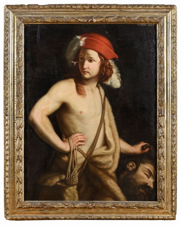 DIPINTO DAVID E GOLIA DI SEGUACE DI GUIDO CAGNACCI