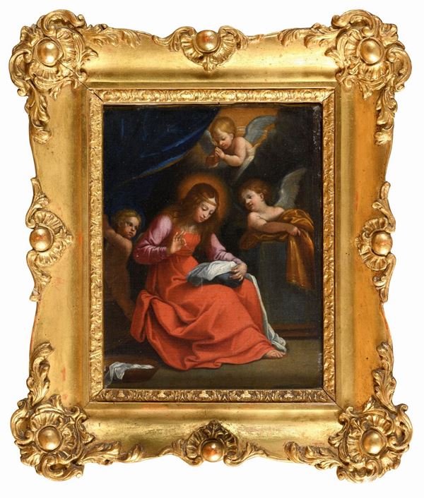 DIPINTO LA VERGINE CON TRE ANGELI DI GUIDO RENI
