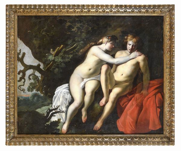 DIPINTO VENERE E ADONE, BOTTEGA DI ABRAHAM BLOEMAERT