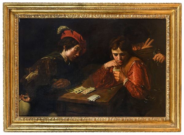 DIPINTO IL BARO DI SEGUACE DI VALENTIN DE BOULOGNE
