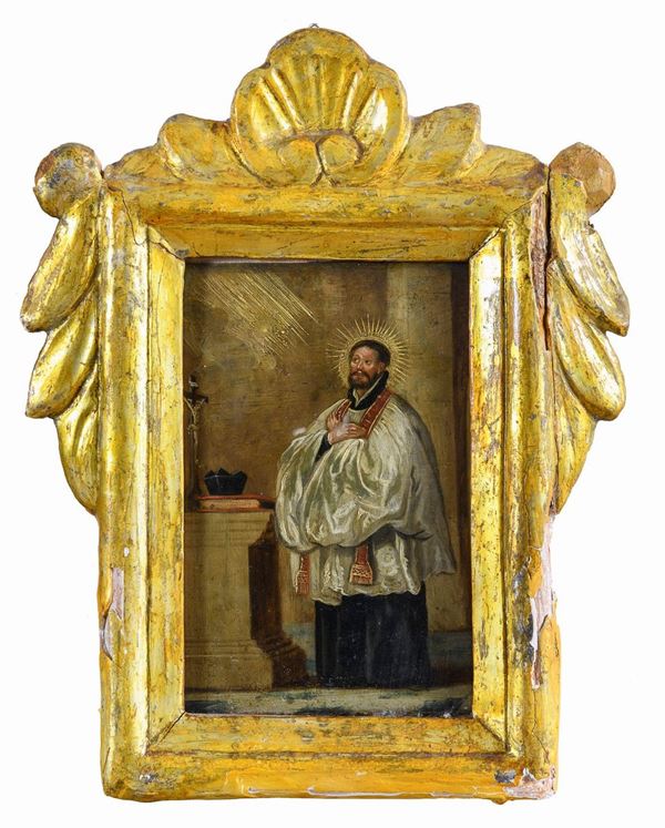 DIPINTO SU RAME SAN FRANCESCO SAVERIO