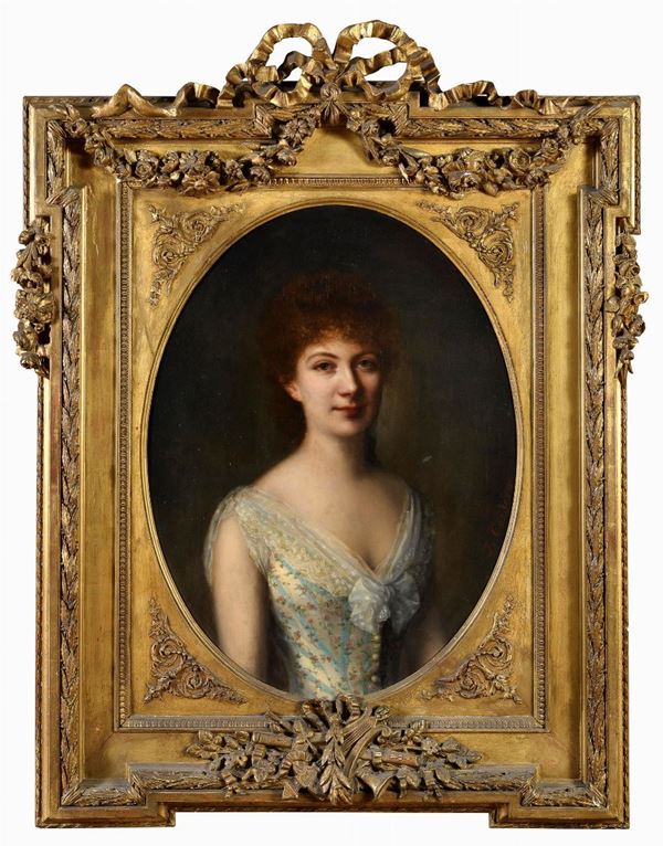 DIPINTO RITRATTO DI FANCIULLA F.TO F. CORDOVA