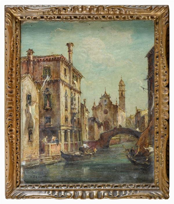 COPPIA DI DIPINTI VENEZIA DI EUGENIO BONIVENTO