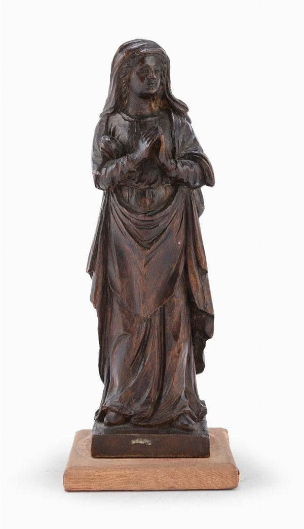 SCULTURA DELLA VERGINE IN LEGNO INTAGLIATO