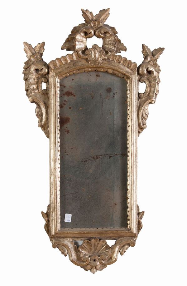 SPECCHIERA IN LEGNO ARGENTATO VENETO