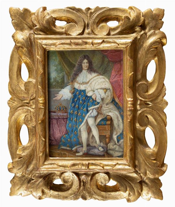 MINIATURA RITRATTO DI LUIGI XIV