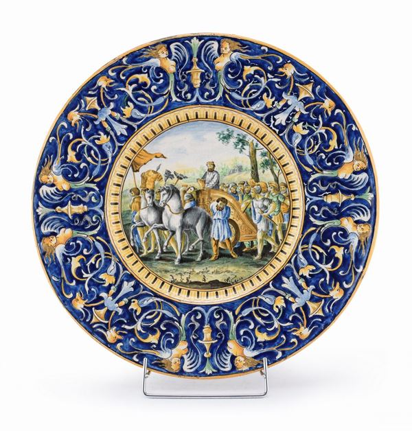 GRANDE PIATTO IN CERAMICA, NAPOLI GAETANO BATTAGLIA