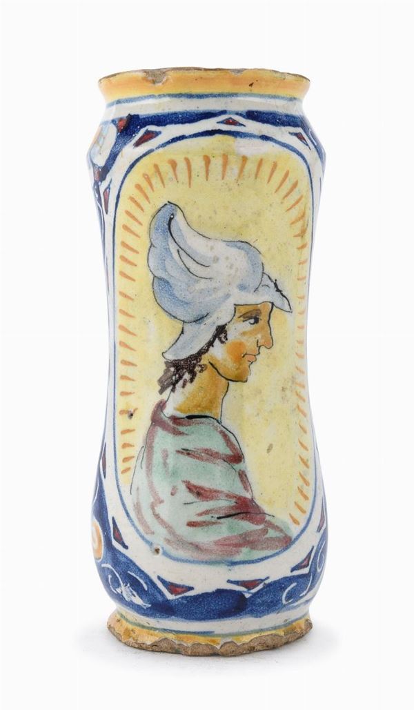 ALBARELLO IN MAIOLICA, SICILIA O NAPOLI