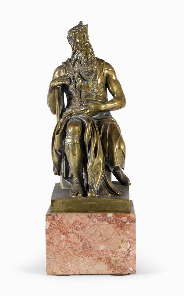 GRUPPO IN BRONZO MOS&#200; DA MICHELANGELO