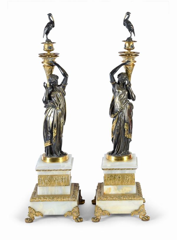 COPPIA DI CANDELIERI DI JULES B. SALMSON