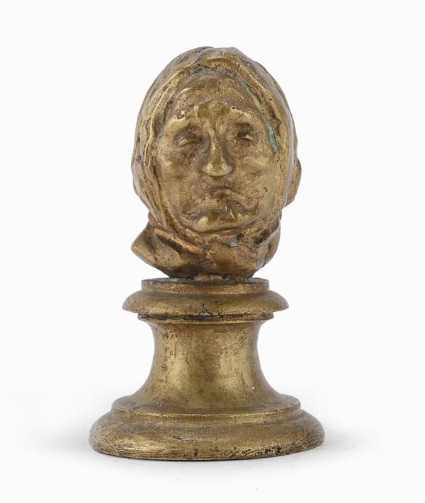 SCULTURA TESTA DI ANZIANA