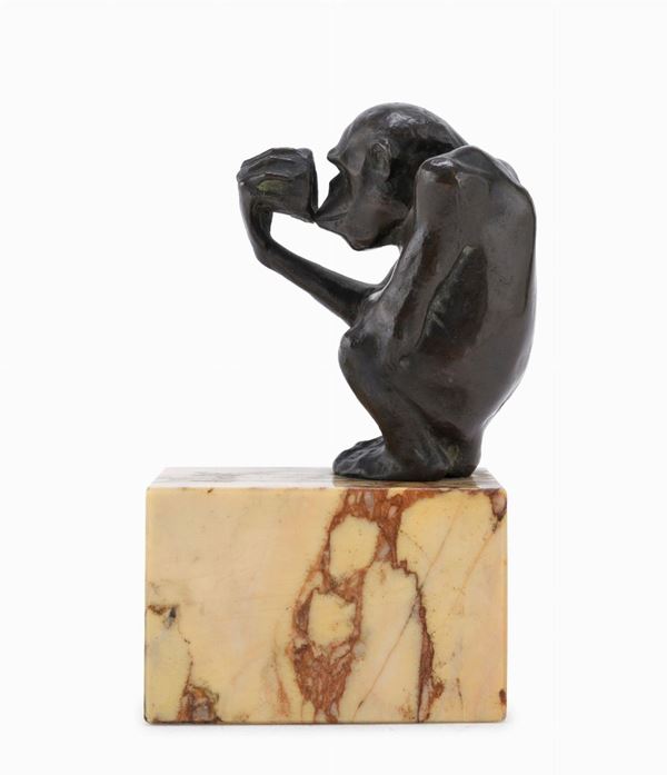 BRONZO BABUINO DEL XIX SECOLO
