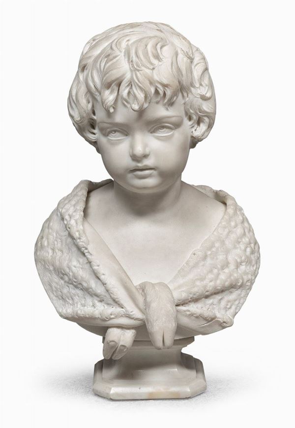 BUSTO IN MARMO PASTORELLO DI PIETRO NEGRO